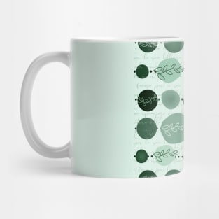 abstract circles pattern dark green Mug